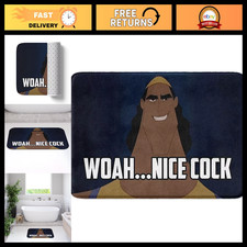 Funny Meme Bath Mat Non-Slip Absorbent Rug for Bathroom Shower 60x40cm