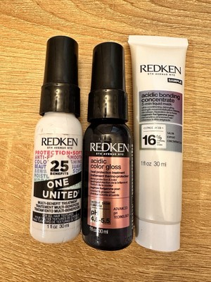 3 Pc Redken Multi-Benefit Treatment+ Color Gloss+ Concentrate 30ml Each NEW