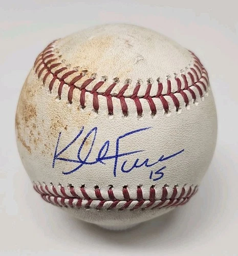 Kyle Farmer Signed Autographed Game Used Major League Baseball BRAVES
