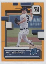2022 Panini Donruss Rated Rookie Holo Orange Matt Manning #33 0j10