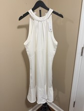 Nine West White Knight Ruffle Swing Dress - Size M, NWT