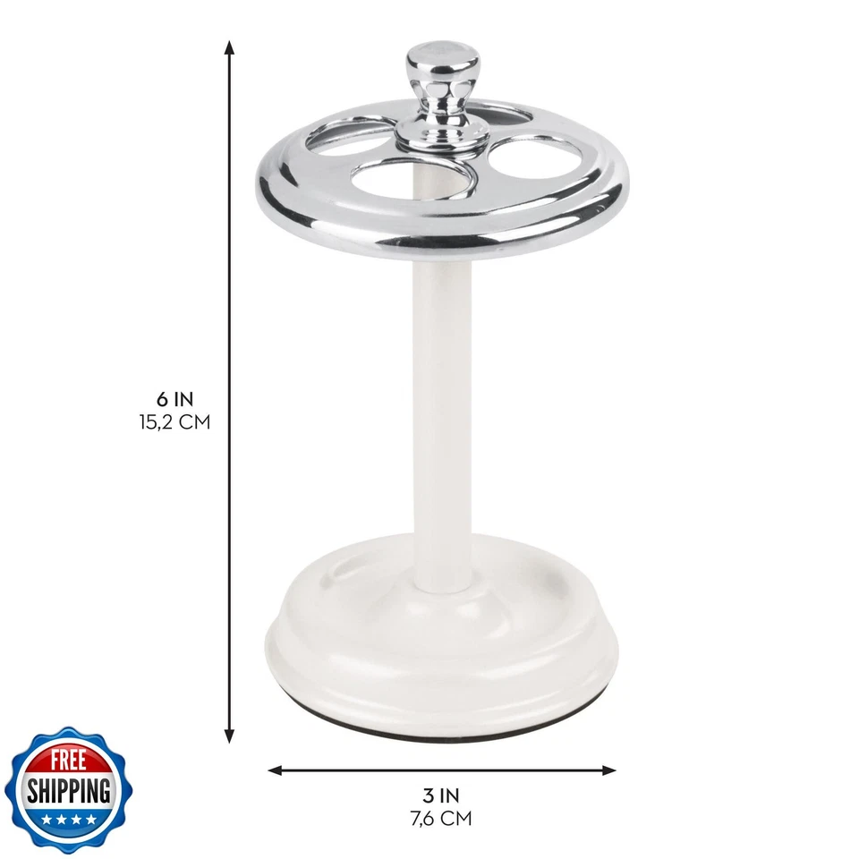 Basura pequeña redonda de plástico iDesign - Ideal para baño, dormitorio u oficina - Foto 2 de 4