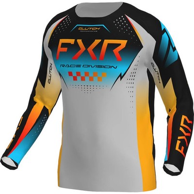 FXR MX Jersey Clutch Pro Grau/Sky/Orange