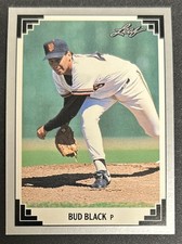 1991 Leaf Bud Black Baseball Card #312 Giants Pitcher GD/VG Corner Dings O/C