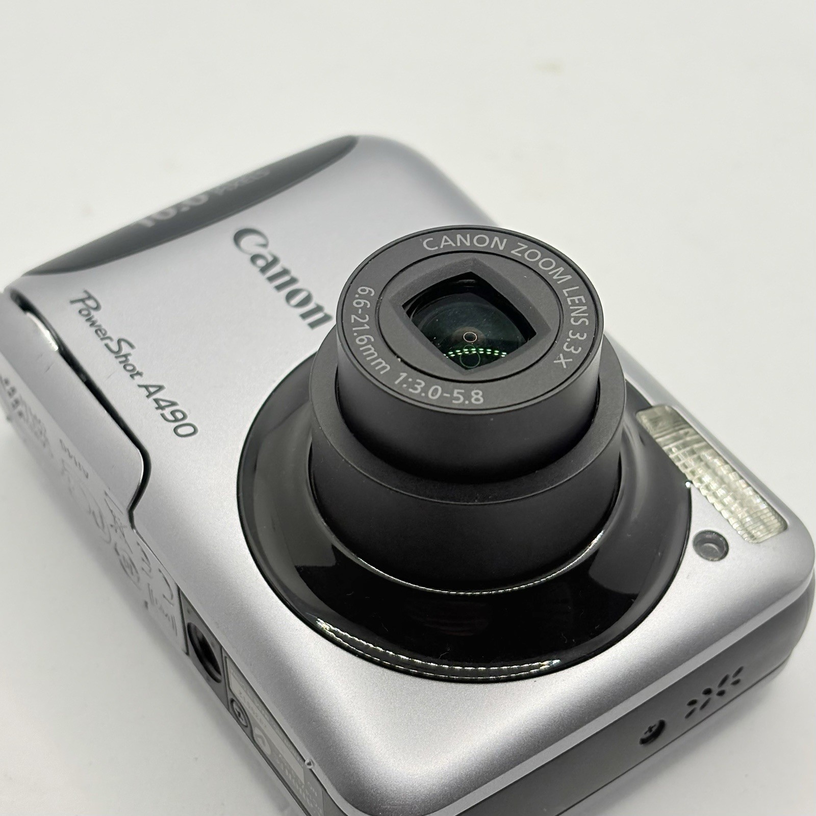 Canon PowerShot A490 10.0MP Digital Camera - Silver - Point & Shoot Compact A+