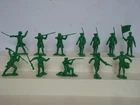Marx Recast Revolutionary Wars Colonials / Set of 12 / in Matching Green