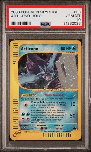 2003 POKEMON SKYRIDGE #H3 ARTICUNO HOLO PSA 10