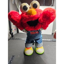 Vintage Sesame Street Lets Pretend Elmo Plush 15" Talking Moving Playing 1999