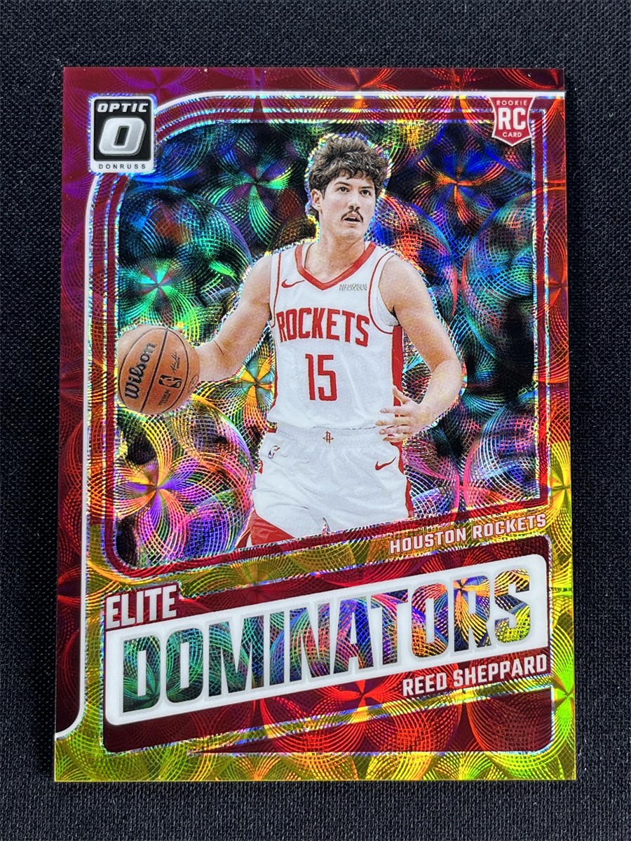 2024-25 Donruss Optic Reed Sheppard #5 Elite Dominators RC Red Gold Choice /99