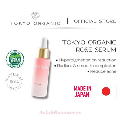 TOKYO ORGANIC Rose Serum Anti Aging Reduce Acne Brightening Skin Vegan Natural