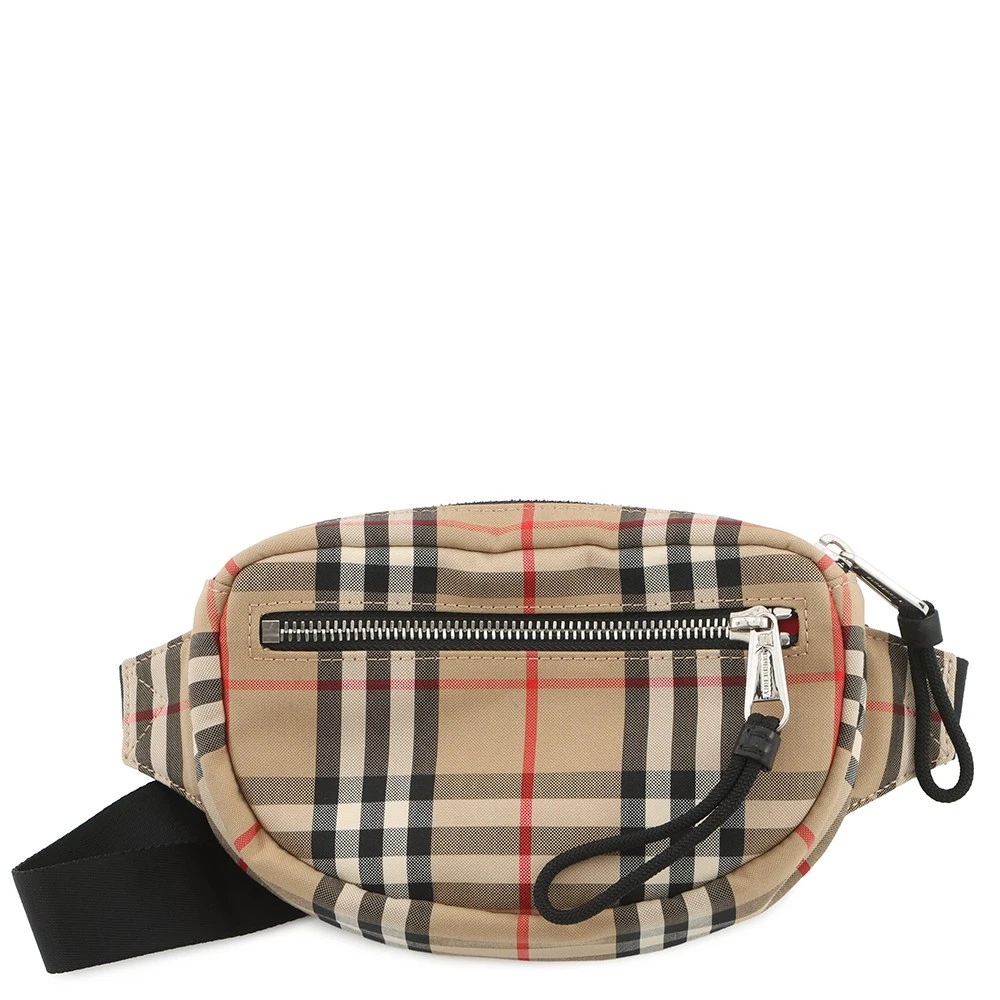 Burberry — BURBERRY Checkered Crossbody Bag Nylon Beige 8014420