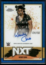 2025 Topps Chrome WWE Wendy Choo #NXT-WCH Blue Refractor Autograph /150