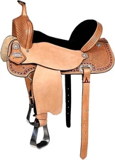 Flex Tree Western Horse Saddle American Leather Barrel Trail for Horses