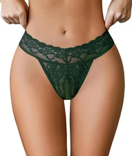Sexy Panties for Women Lace Cheeky Underwear Low Rise T Back Hipster Thong 