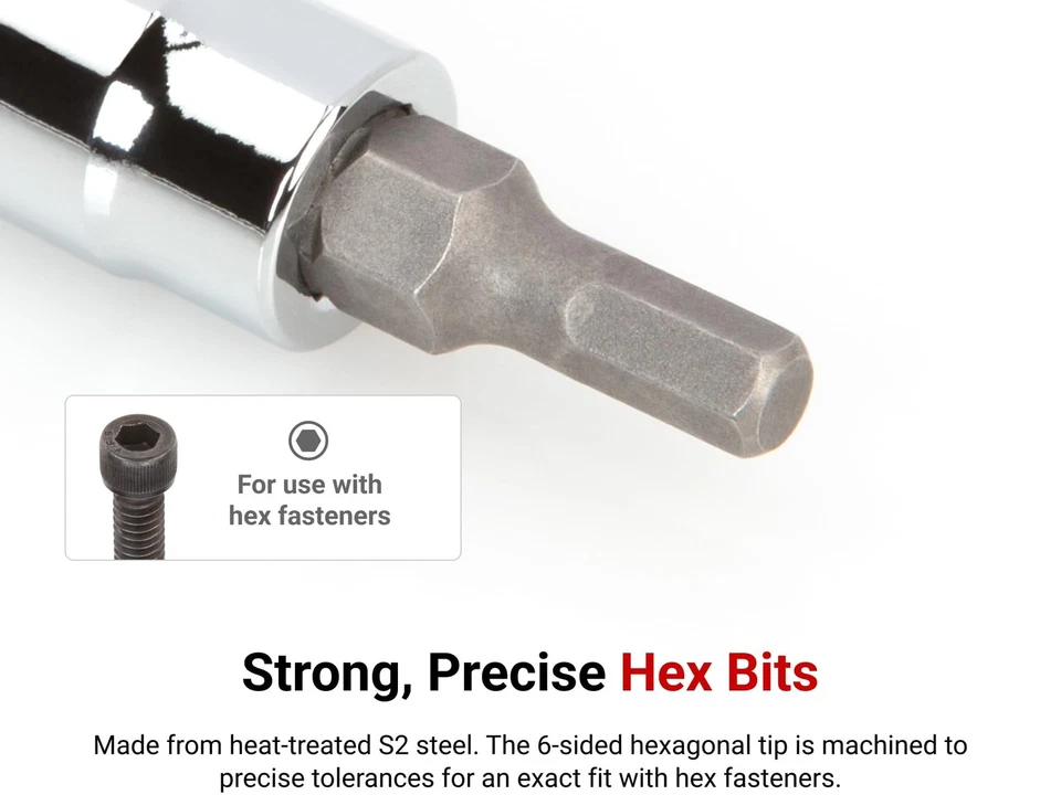 Juego de enchufes de brocas hexagonales de accionamiento TEKTON de 1/4 pulgadas con riel, 10 piezas (5/64-5/16 pulgadas) | S... Foto 2 de 4