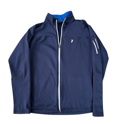 Peak Performance VTG TRIGGER Z Men Track Jacket Activewear Blue Full Zip sz XL
