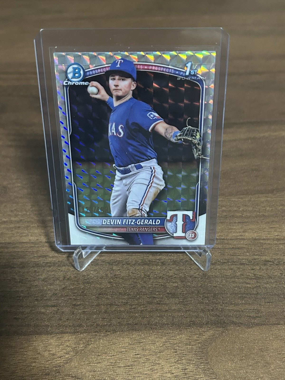 2025 Bowman Chrome - Devin Fitz-Gerald 1st Bowman Geometric Refractor /499