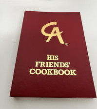 His Friends' Cookbook Hardcover English Cooking Red CA Logo