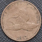1857 XF Flying Eagle Cent