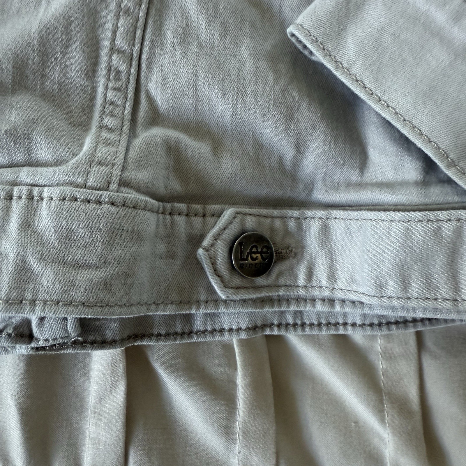 Lee Denim Jacket Gray Size M Button Up thumbnail 8
