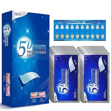 14/28PCS 5D Teeth Whitening Strips Bleaching White Strips Dental Tooth Whitener