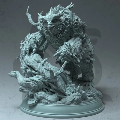 DM STASH / THE RESIN DEN Firalyn – Fey Touched Owlbear Miniatures - DM Stash - DnD - D&D - TTRPG