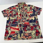 Oh Snap! Drill Clothing Co Shirt Men's size XL 90s Comic Pop Art Button-Up