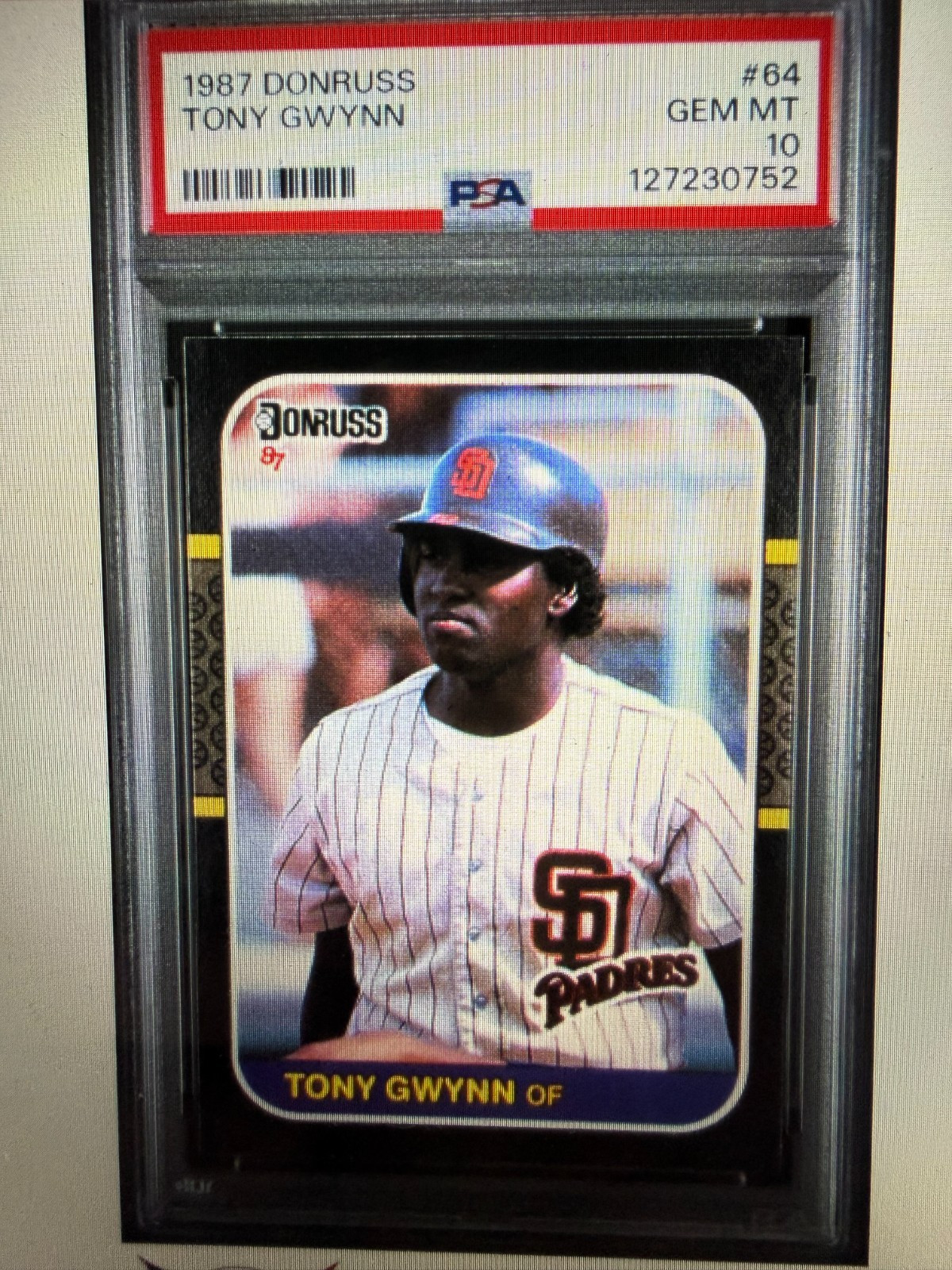 1987 DONRUSS #64 TONY GWYNN PADRES HOF PSA 10