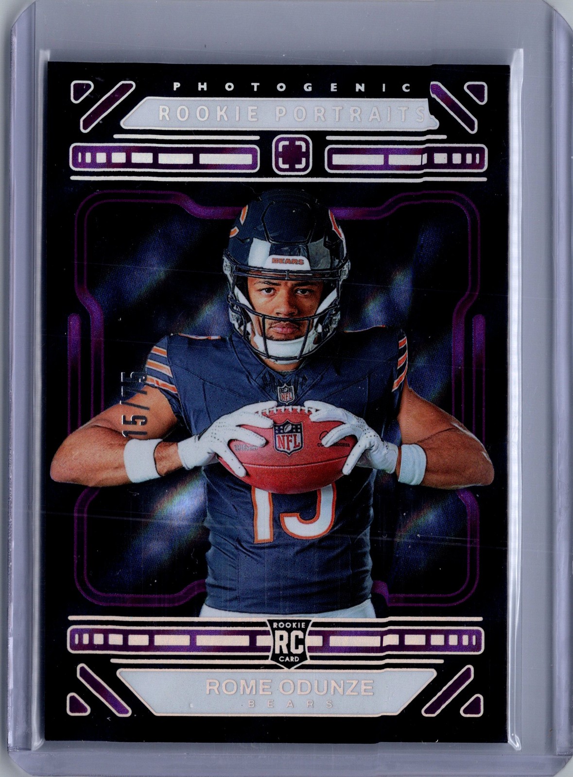 2024 Panini Photogenic #157 Rome Odunze Purple #/75