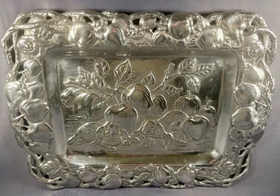 Arthur Court 1993 Easter Bunny Rabbit Large Tray 18.5” x 14” XLNT COND Aluminum - Image 1 of 4
