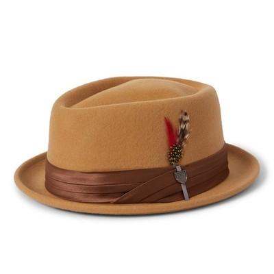 BRIXTON STOUT PORK PIE HAT GR: M 58 CM SAND