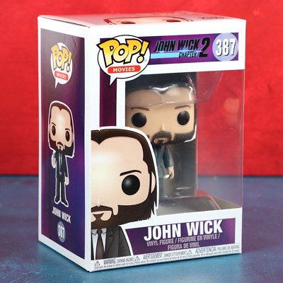 Funko Pop John Wick Chapter 2 #387 Keanu Reeves Side Box Issue 2018 W/ Protector