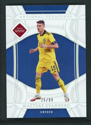 2022 MATTIAS SVANBERG 25/99 PANINI NATIONAL TREASURES FIFA ROAD TO WORLD CUP