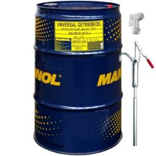 60 Liter MANNOL Universal Getriebeöl 80W-90 API GL 4 inkl. Hahn und Handpumpe