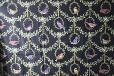 Thibaut, Serenade, Songbirds, By the Piece, 56" Wide X 1 Yard Long, Color Black