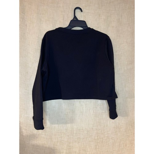 Hoven Wear Felpa Ritagliata Manica Lunga Pullover Top Nero Tempo Libero L - Foto 2 di 6