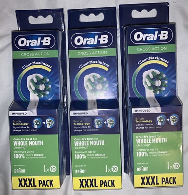 Oral-B Toothbrush Heads 3pks Of 10 EACH Total Of 30 Heads