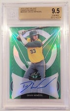 2020 Leaf Valiant Green Priz. Davis Wendzel Rookie Card 43/50 BGS 9.5 w/10 Auto