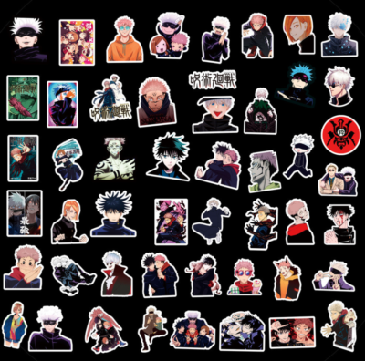 Mix 50 PCs Jujutsu Kaisen Anime Luggage Notebook Laptop Sticker