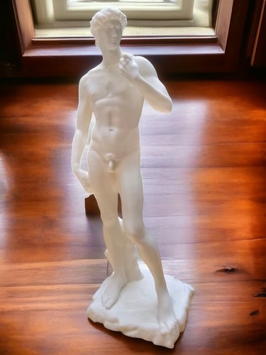 Estatua de escritorio David busto griego impreso en 3D | Regalo decoración renacentista de Miguel Ángel - Imagen 2 de 11