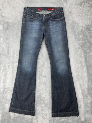X2 Jeans Women's 4L Blue Flared Leg W10 Full Length Flex Denim Pants
