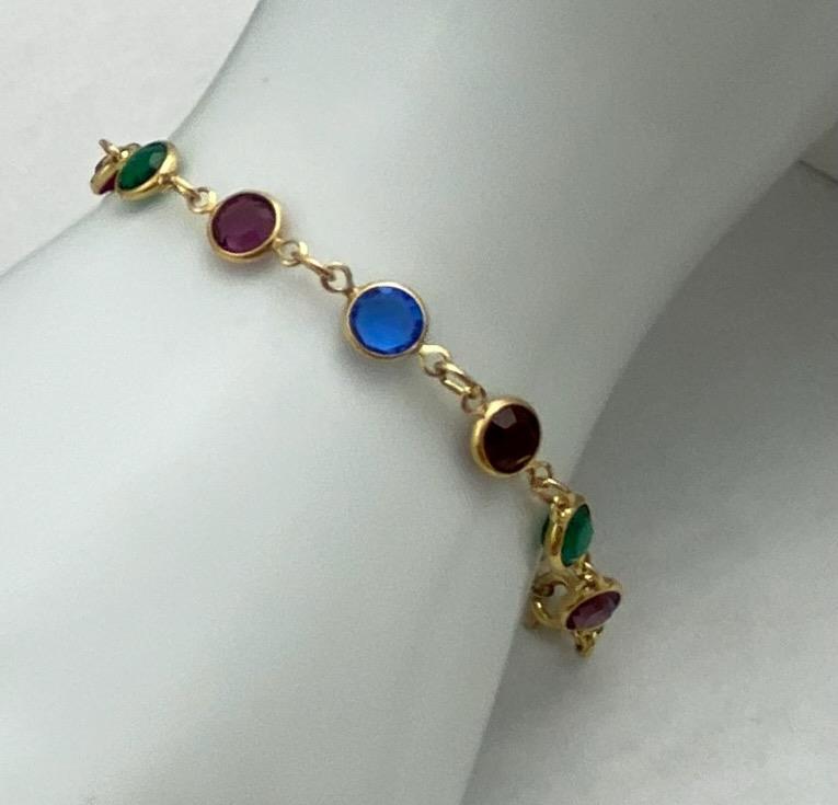 Authentic Swarovski Multicolor Bezel Set Crystal … - image 5