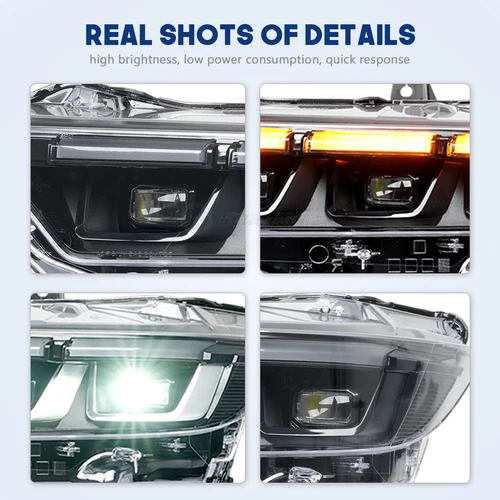 Fits 2024-2025 Ford Mustang Right & Left LED RGB Headlight Assy w/Animation Pair - Picture 10 of 13