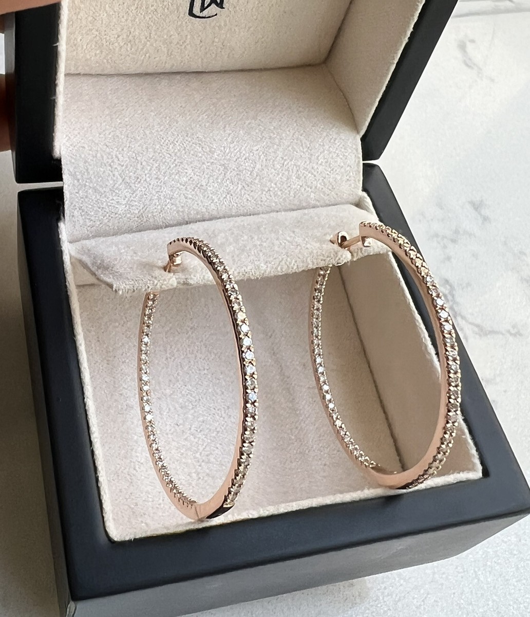 Hoop Earrings Blue Nile Earring Backs Blue Nile 14k Rose Gold Ct