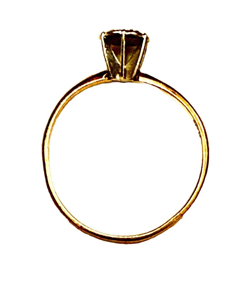 10K Yellow & White Gold Cluster Diamond Accents Ring Size 6 Ring 0.95 Grams - Image 3 of 3