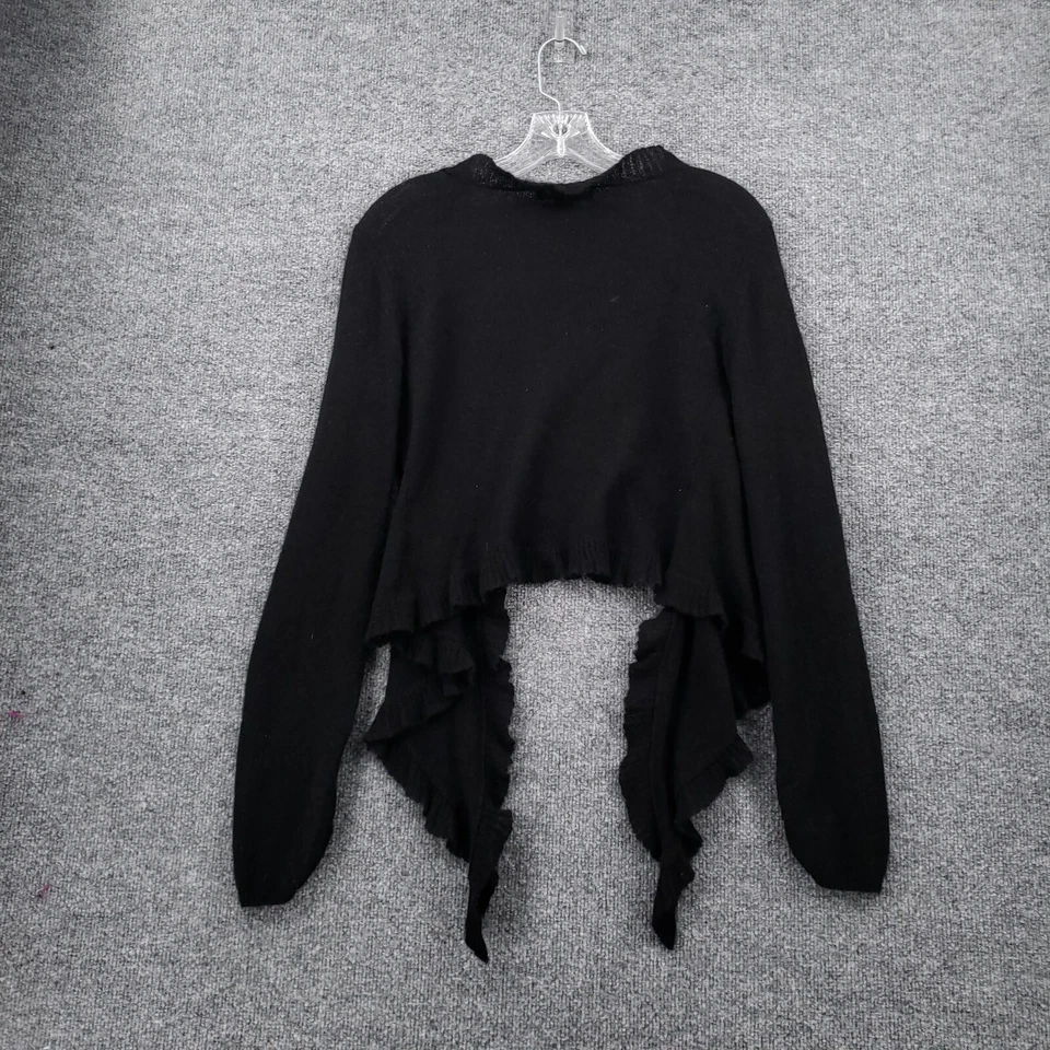 Прачечная шелли Segal кардиган женщин S маленький черный кашемир водопад свитер - Изображение 2 из 4