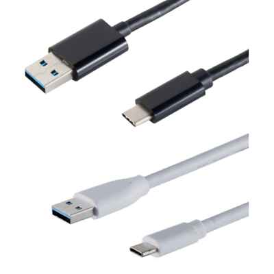 USB SuperSpeed Kabel 3.0 A Stecker auf USB 3.1 C Stecker schwarz weiß 1m 1,8m 3m