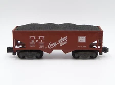 [MF][USED] American Flyer No. 921 CB&Q Hopper "Every Where West" with Coal Load