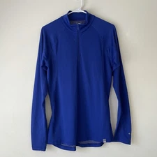 The North Face Mens Base Layer Pullover 1/4 Zip Long Sleeve Men’s Small Blue