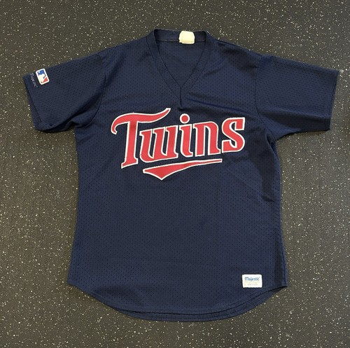 Vintage 80’s Majestic Minnesota Twins L Pullover Baseball Jersey Stitched USA